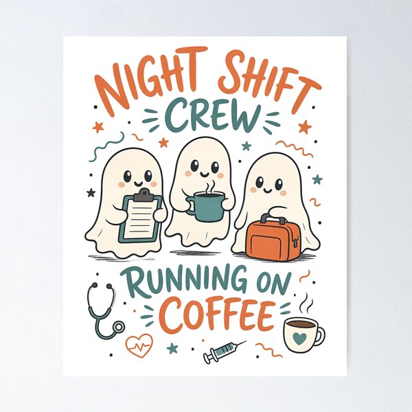 Item preview, Nurse Halloween -Ghost Night Shift designed and sold by ice-apparel.