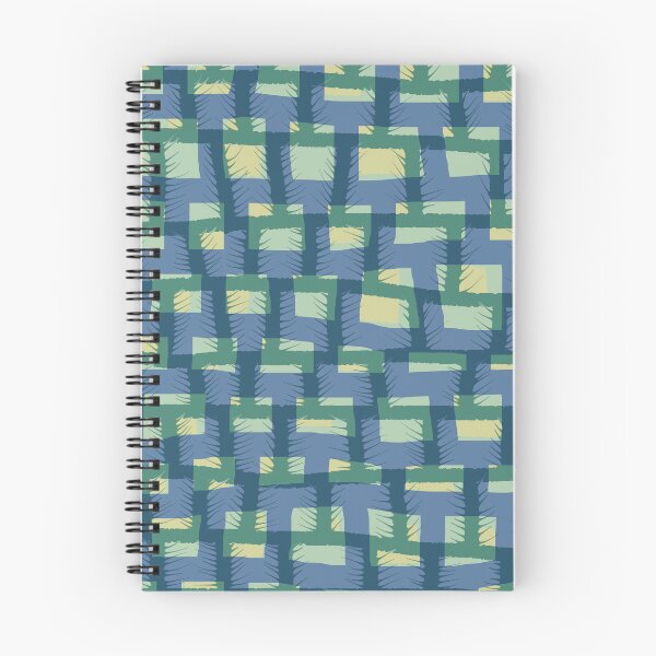Item preview, Abstract Modern Scandinavian Spiky Grid in Blue and Green designed and sold by Deutschic.