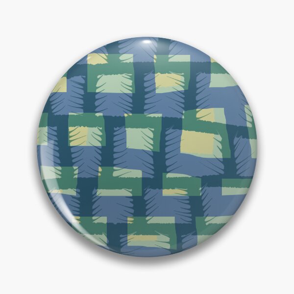 Item preview, Abstract Modern Scandinavian Spiky Grid in Blue and Green designed and sold by Deutschic.