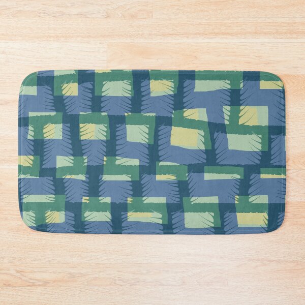 Item preview, Abstract Modern Scandinavian Spiky Grid in Blue and Green designed and sold by Deutschic.