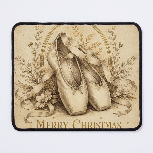 Item preview, Ballet Slippers - Ivory Vintage Christmas Illustration designed and sold by SunnyDesign82.