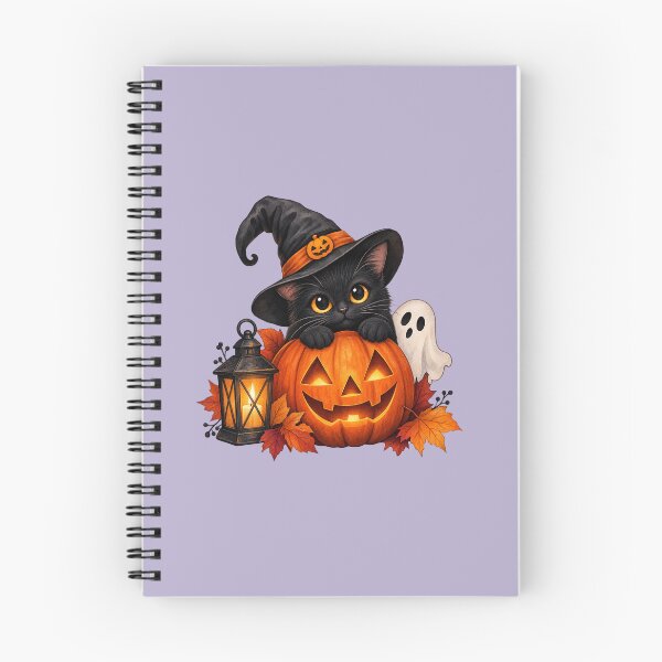 Item preview, Cute Halloween Pattern Black Cat Ghost Pumpkin Witch Bat Autumn Fabric designed and sold by MimiSabu.