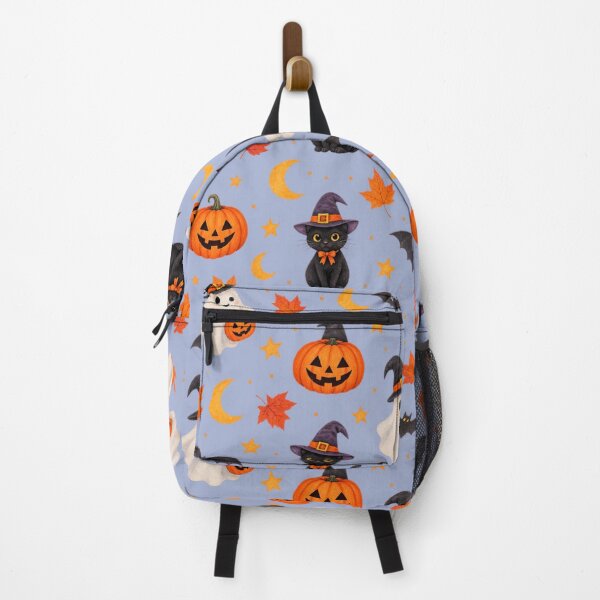 Item preview, Cute Halloween Pattern Black Cat Ghost Pumpkin Witch Bat Autumn Fabric designed and sold by MimiSabu.