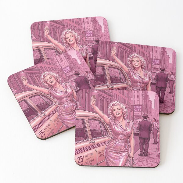 Item preview, Marilyn in Pink NYC – Holographic Pop Art Illustration designed and sold by CleverCulture.