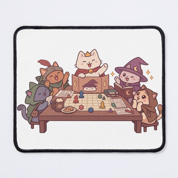 Item preview, Cats Playing Tabletop RPG Game designed and sold by GoCrafty.