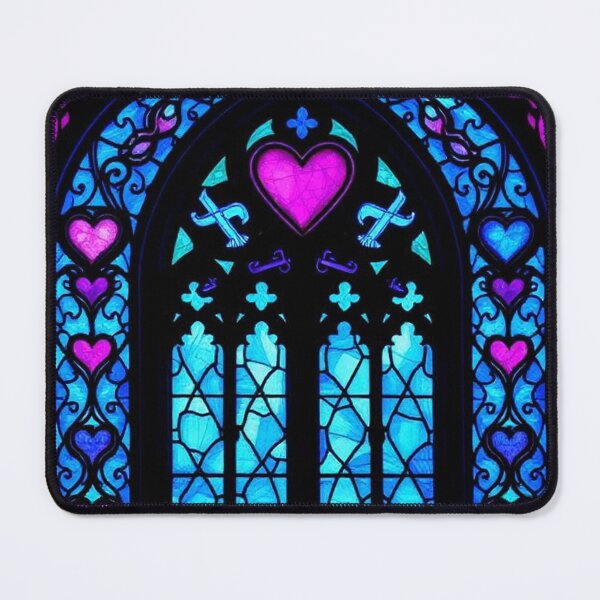 Item preview, Gothic Hearts Faux Stained Glass designed and sold by HavenDesign.
