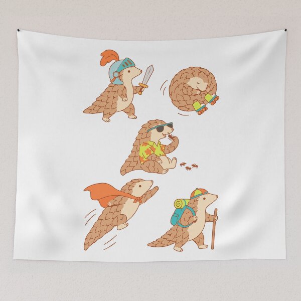 Item preview, Cute Pangolin Knight Superhero designed and sold by Limuko.