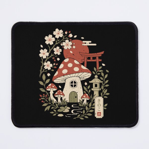 Item preview, Japanese Mushroom Cottage Torii Gate Sakura designed and sold by crouchingpixel.