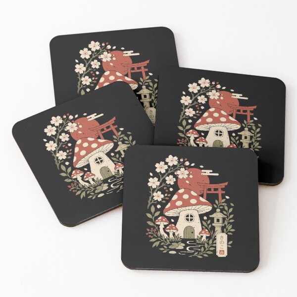 Item preview, Japanese Mushroom Cottage Torii Gate Sakura designed and sold by crouchingpixel.