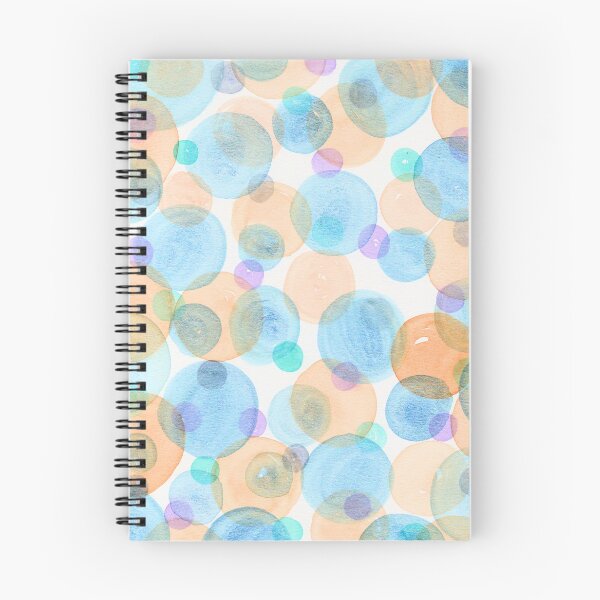 Item preview, Pastel Blue Peach and Mint Watercolour Circles designed and sold by ArithraStudio.