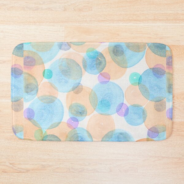 Item preview, Pastel Blue Peach and Mint Watercolour Circles designed and sold by ArithraStudio.