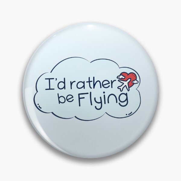 Item preview, I’d rather be flying Sticker designed and sold by indracarolstudio.