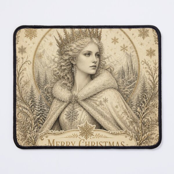 Item preview, Snow Queen - Ivory Vintage Christmas Illustration designed and sold by SunnyDesign82.