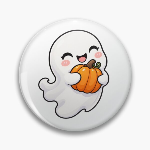 Item preview, Cute Ghost Hugging a Pumpkin – Kawaii Halloween designed and sold by DavidH0918.
