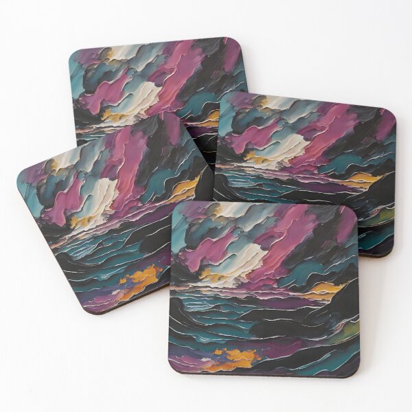 Item preview, Cosmic Ocean Abstract Stormy Seascape designed and sold by Serene Strokes Art.