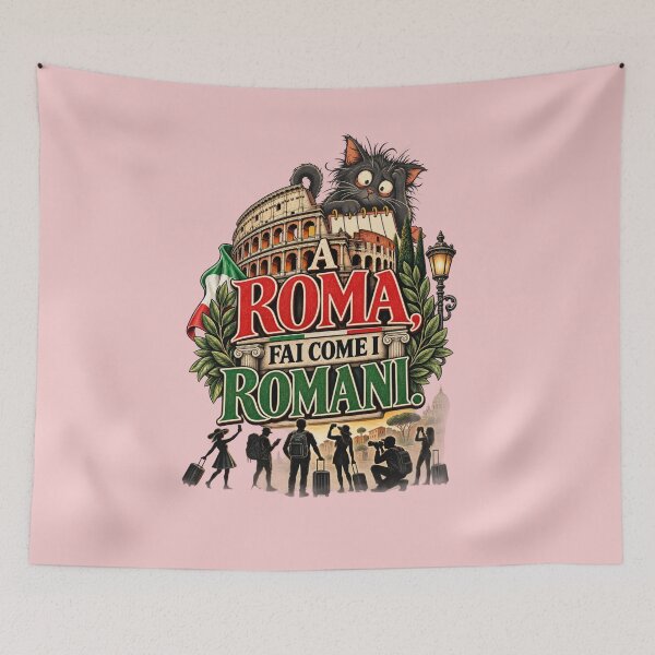 Item preview, A Roma, Fai Come i Romani – Vintage Rome Italy Travel Design designed and sold by The Kawaii Forge.