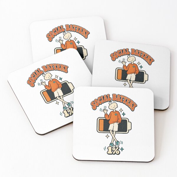 Item preview, Social Battery 1% Introvert Humor designed and sold by zero8.design.