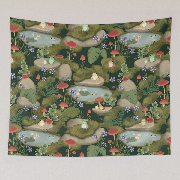 Item preview, Mossy Frog Pond designed and sold by UnhingedBird.