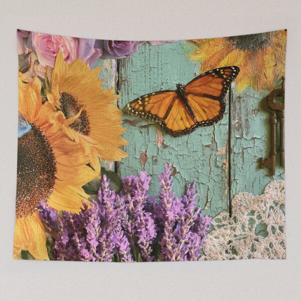 Item preview, Beautiful, colorful butterfly flower collage designed and sold by dcrc.