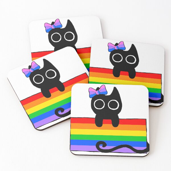 Item preview, Black Cat Pride Rainbow designed and sold by Team Manticore.