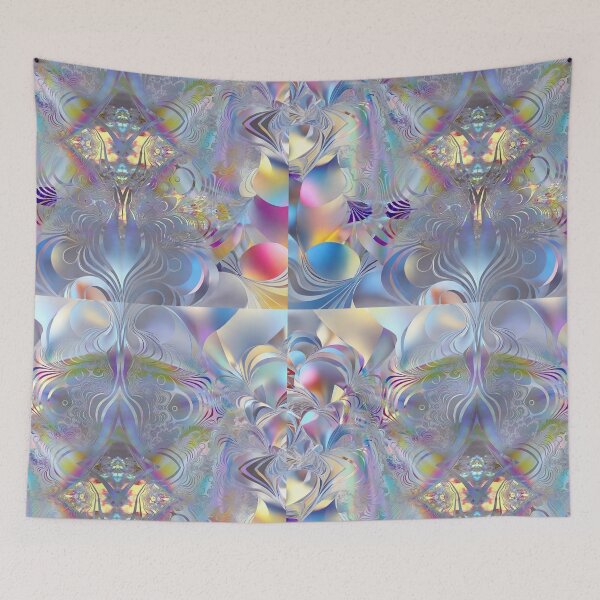 Item preview, Irredescent fractal swirl designed and sold by KingsArtworx 2.