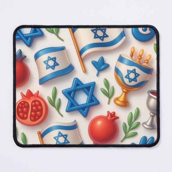 Item preview, Israel Star of David Pomegranate Pattern designed and sold by crouchingpixel.