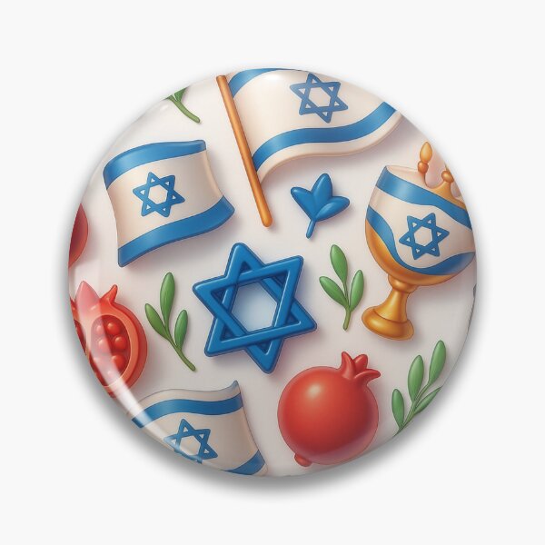 Item preview, Israel Star of David Pomegranate Pattern designed and sold by crouchingpixel.
