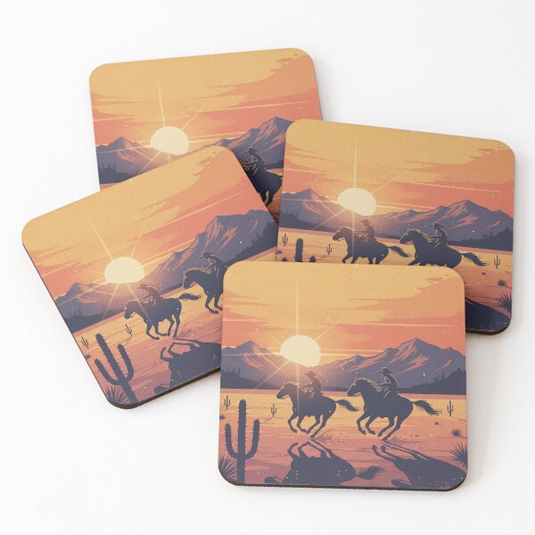 Item preview, Cowboys at Sunset: Retro Old West Style designed and sold by MatildeStore.