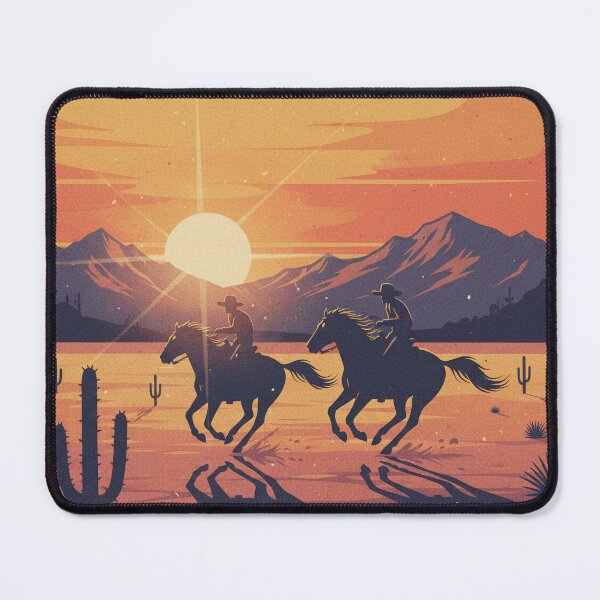 Item preview, Cowboys at Sunset: Retro Old West Style designed and sold by MatildeStore.