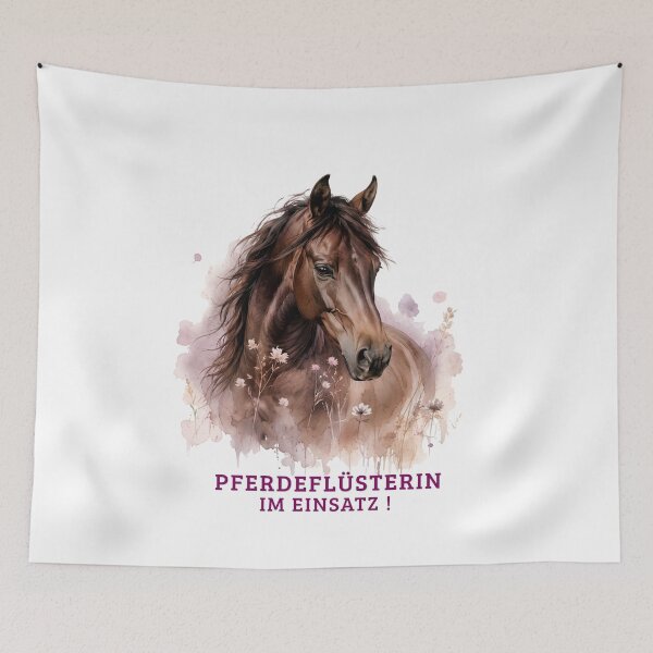 Item preview, Horse whisperer in action! Watercolor horse designed and sold by TerraStyleTina.