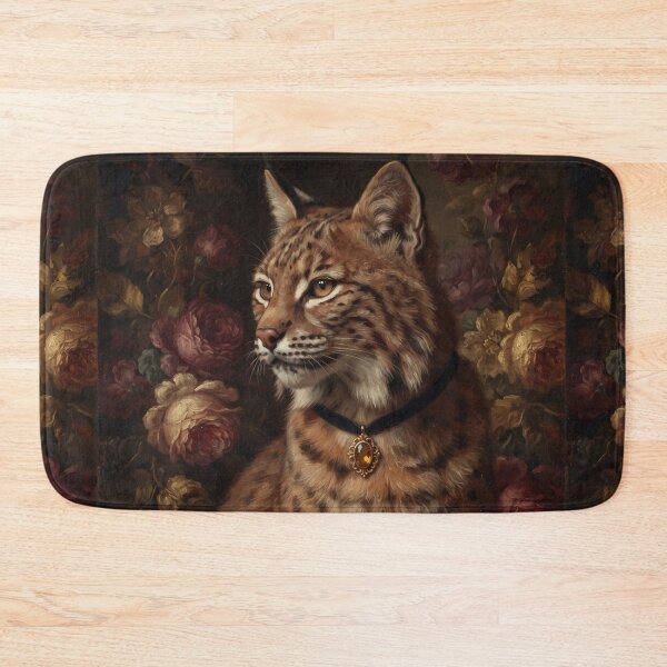 Item preview, Noble Lynx Portrait with Amber Gem Necklace designed and sold by Real Beast Art.