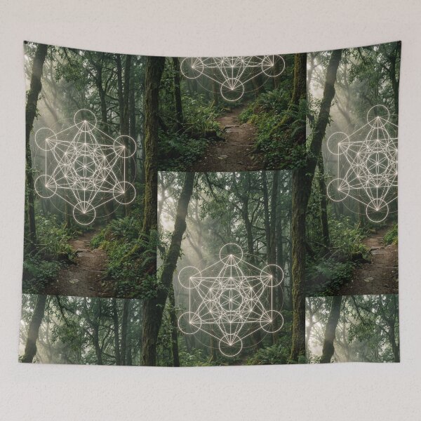 Item preview, Glowing Metatron's Cube Forest Path | Monkeybusiness designed and sold by monkeybusiness.pt.
