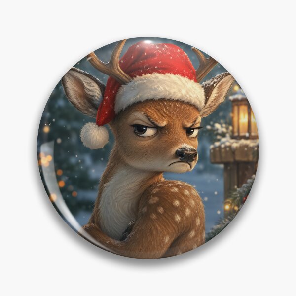 Item preview, Cute Christmas Reindeer Portrait designed and sold by ArcaneVisionArt.