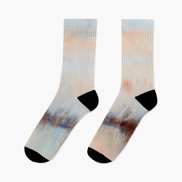 Item preview, Fault Line, Rust and Blue Abstract Watercolour designed and sold by ArithraStudio.