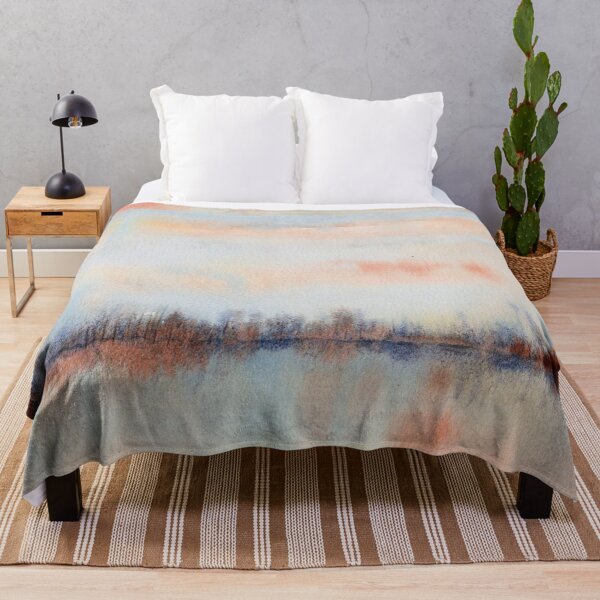 Item preview, Fault Line, Rust and Blue Abstract Watercolour designed and sold by ArithraStudio.