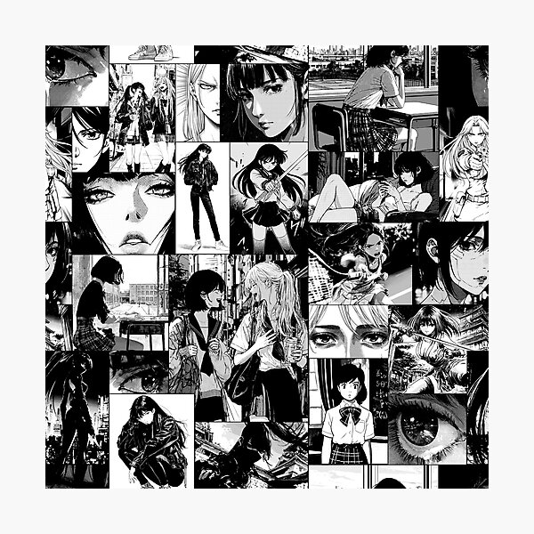 Item preview, Neo-Tokyo 90s Girls - Screentone Noir designed and sold by Lidra Zehcnas.