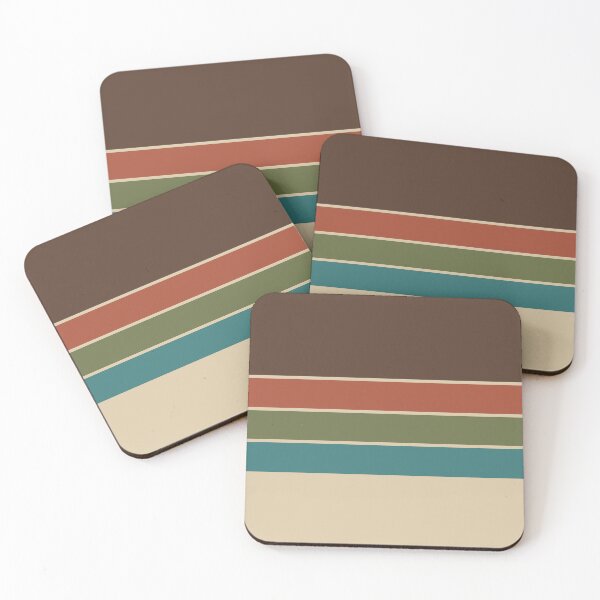 Item preview, Earthy Scandinavian 70s Vintage Retro Stripes designed and sold by Deutschic.
