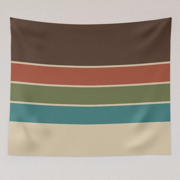 Item preview, Rayas vintage retro escandinavas de los años 70 con tonos tierra. designed and sold by Deutschic.