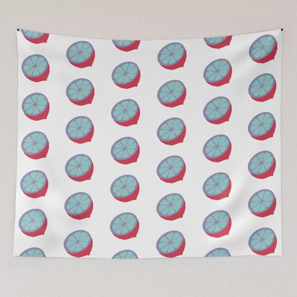 Item preview, Blue & Red Lemon Citrus Slice - Colourful Fruit Illustration designed and sold by iampaulmorris.