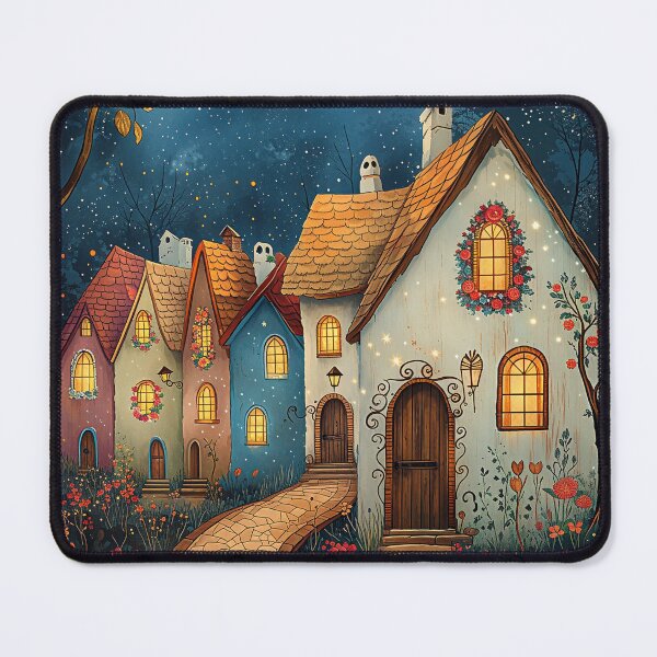 Item preview, Enchanted Moonlit Village designed and sold by WhimsyWink.
