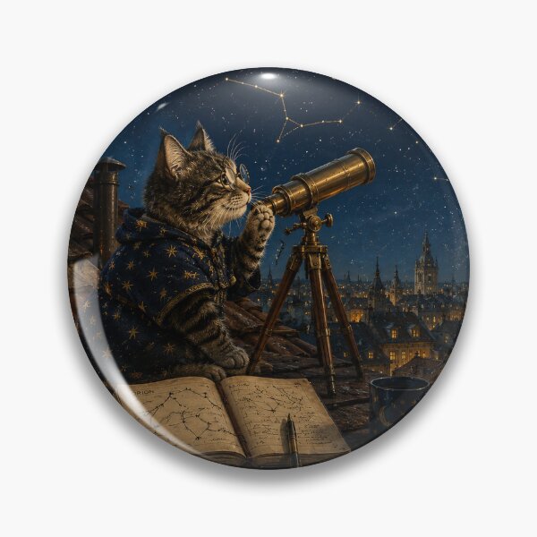 Item preview, Cat Astronomer Under Starry Sky designed and sold by ArcaneVisionArt.