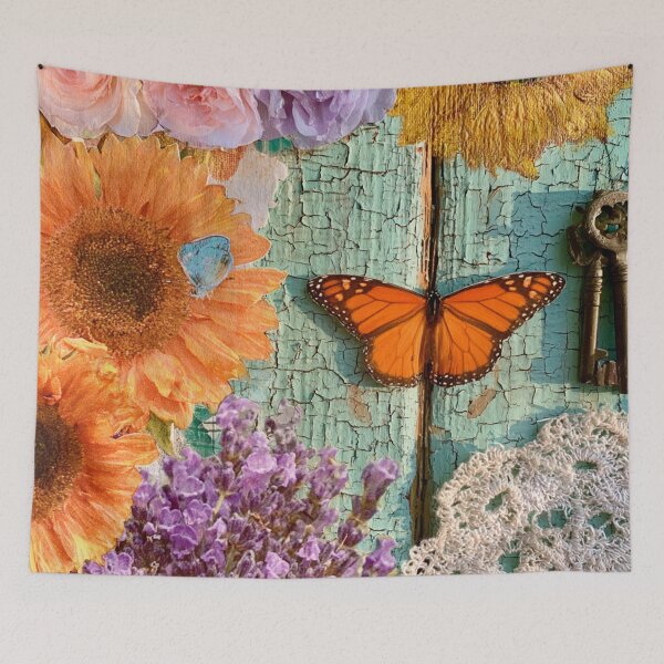 Item preview, Beautiful, colorful butterfly flower collage designed and sold by dcrc.