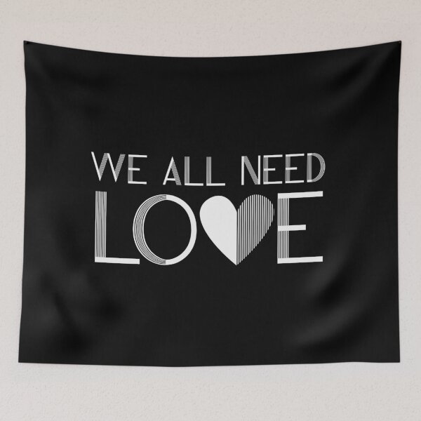 Item preview, We All Need Love Heart Modern Stripes Typography designed and sold by TackyTime.