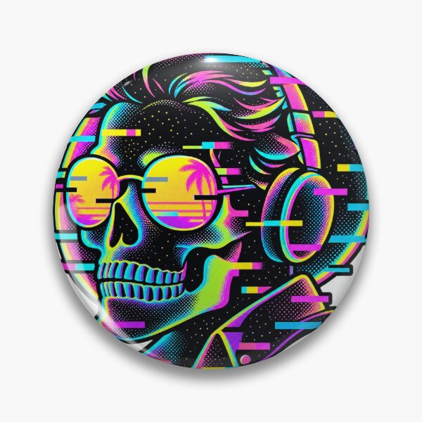 Item preview, Glitchy Retro Distorted Skull designed and sold by GoCrafty.