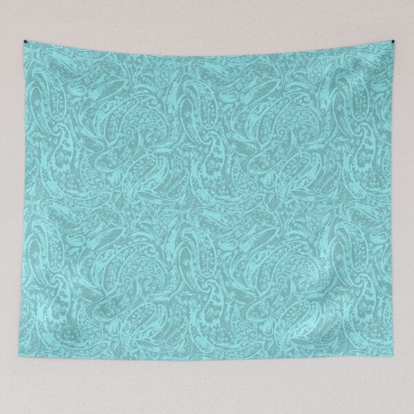 Item preview, Boho shabby chick paisley pattern in mint green designed and sold by bokasin.
