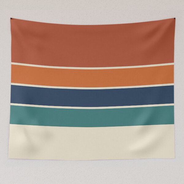 Item preview, Coastal 70s Vintage Retro Stripes designed and sold by Deutschic.