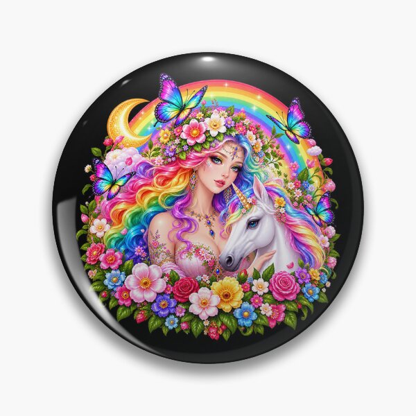 Item preview, Rainbow Goddess – Magical Unicorn and Enchanted Colors designed and sold by TroviTutto.