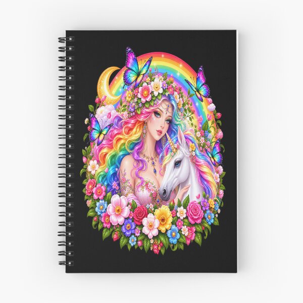 Item preview, Rainbow Goddess – Magical Unicorn and Enchanted Colors designed and sold by TroviTutto.