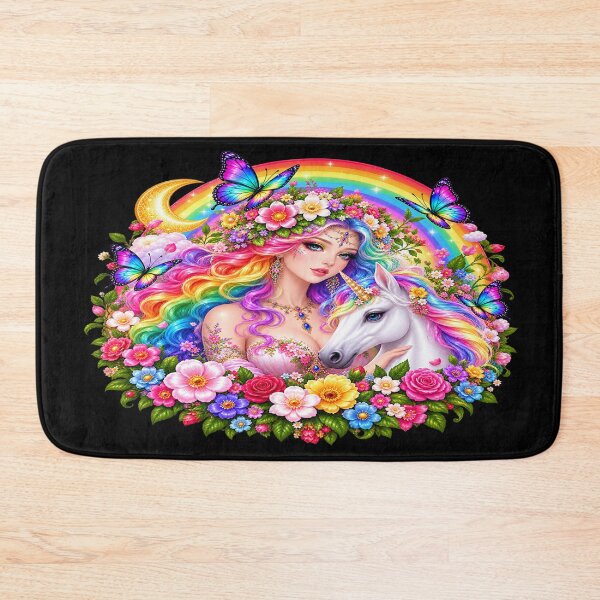 Item preview, Rainbow Goddess – Magical Unicorn and Enchanted Colors designed and sold by TroviTutto.