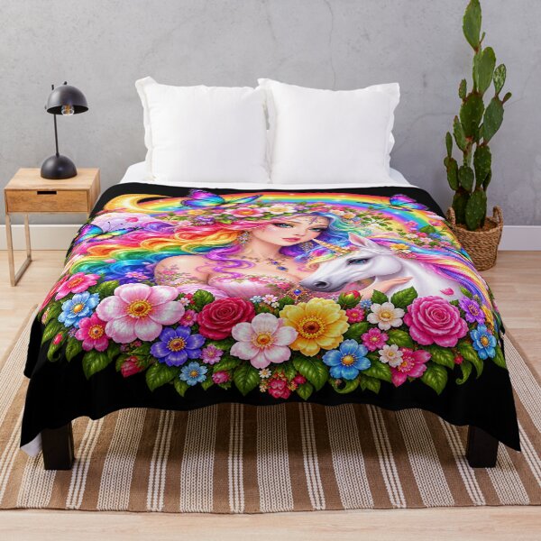 Item preview, Rainbow Goddess – Magical Unicorn and Enchanted Colors designed and sold by TroviTutto.